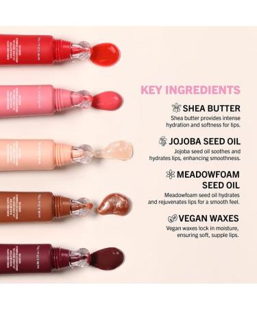 Dau Dau Tinted Lip Jam Hydrating & Plumping Lip Gloss with Lightweight Non-Sticky Formula | Clear Radiance & Semi-Transparent 02#Soda - Buy Online on GoSupps.com