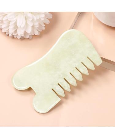 SUPVOX 1pc Gua Sha Facial Massage Tool - Jade Scraping Plate for Face & Scalp - Chinese Massage Comb - 9.0x5.5cm - Buy Online on GoSupps.com