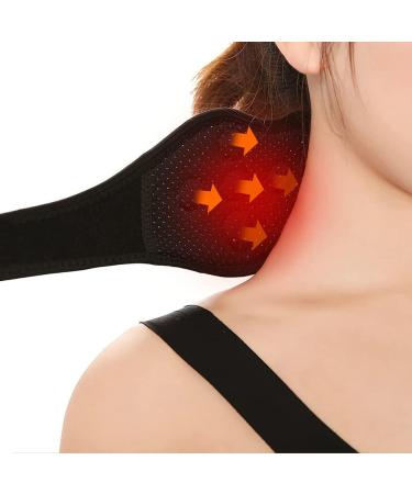 Magnetic Self-Heating Neck Brace - Adjustable Thermal Neck Guard for Pain Relief & Relaxation | Cervical Collar - Perfect for Sleep - Grey - Buy Online on GoSupps.com