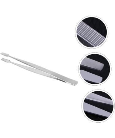 SOESFOUFU Tweezers Lash Fine Tweezer Tongs Beauty Tools Nipper Specialty Tools Collector Tools Tweezer for Stamp Safe Material Tweezer Collecting Coins Stainless Steel Make up Straight Head 11CM Silver - Buy Online on GoSupps.com