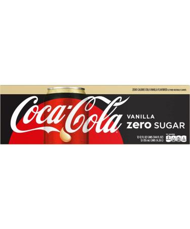 Coca-Cola Vanilla Zero Sugar Fridge Pack Cans 355 mL 12 Pack