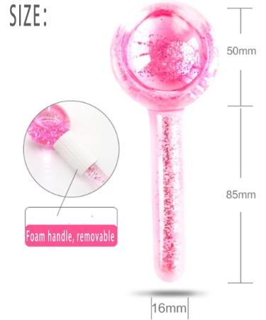 Aifounds 2 pc Facial Ice Globes Spa Cooling Globe for Face Eyes & Neck Beauty Pink Ice Roller Balls for Cold Skin Massages Glass Cryo Ice Roller Balls for Face Eye Rollers Reduce Puffiness(2 pc Pink) - Buy Online on GoSupps.com