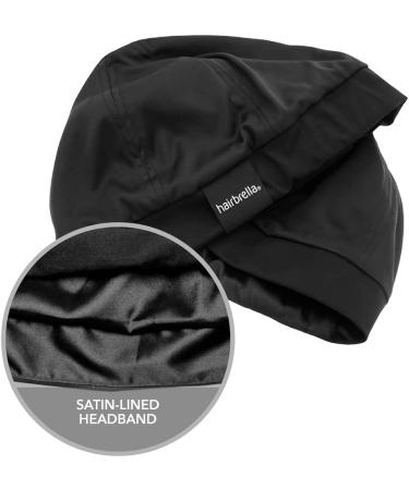 Hairbrella Premium Satin-Lined Wave Cap for Men | Durag Alternative for 360 Waves | Black X-Large - Buy Online on GoSupps.com