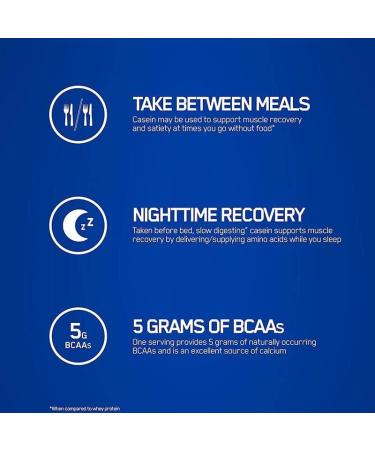 ON Gold Standard 100% Casein | Slow-Digesting Protein for Overnight Muscle Recovery | 24 Grams Protein 5 Grams Naturally Occurring BCAAs Low Sugar (4LB Chocolate Peanut Butter) Chocolate Peanut Butter 4LB - Buy Online on GoSupps.com