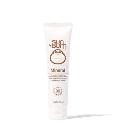 Sun Bum Mineral SPF 30 Non-Tinted Sunscreen Face Lotion | Vegan and Reef Friendly (Octinoxate & Oxybenzone Free) Broad Spectrum Natural Sunscreen with UVA/UVB Protection | 1.7 oz