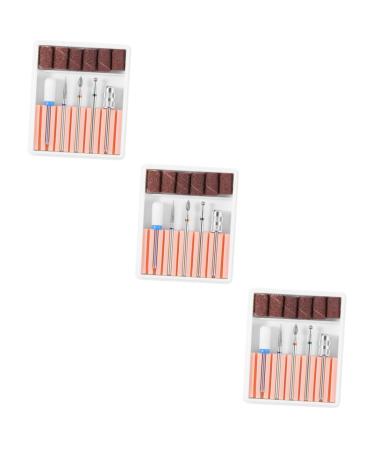 POPETPOP 3 Sets Ceramic Nail Bits Manicure Drill Bits Nail Polish Accessories Nail Polish Tools Nail File Bits Nail Drill Tool Electric Tool Nail Tools Nail Drill Bits Head Pedicure 6.5x5.5cmx3pcs Pinkx3pcs