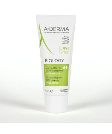 A-Derma BIOLOGY Moisturising Cream Rich 40ml - Hydrating Skin Care - International Shipping Available - Buy Online on GoSupps.com