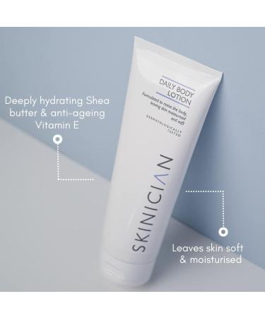 SKINICIAN Daily Body Lotion - Rich Moisturiser for Hands & Body - Natural Body Lotion with Vitamin E Shea Butter Aloe Vera - Hydrating Body Cream for Dry Skin - Vegan & Cruelty Free (250ml) - Buy Online on GoSupps.com