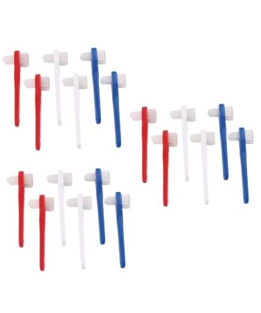 Gatuida 18 pieces double -headed artificial toothbrush artificial teeth prosthesis toothbrush mouth prosthesis brush stranges hand tools artificial teeth travel