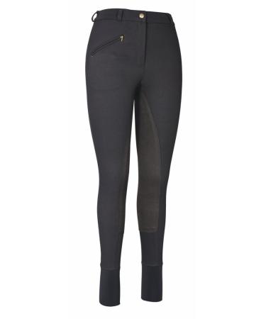 TuffRider Women's Ribb Full seat Breeches (Regular) 34 Black