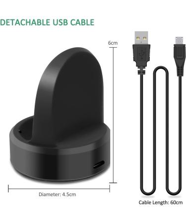 Samsung Gear S3 Watch Charger  Gear S4 Gear S3 Gear S2 Wireless Qi Charging Cradle Dock for Samsung Gear S3 Classic/Frontier Smartwatch - Buy Online on GoSupps.com