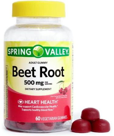 IKJ Beetroot Dietary Supplement Gummies Cherry 500 mg 60 Count - Buy Online on GoSupps.com