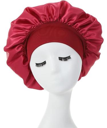 Set of 2 Wide Band Satin Sleep Bonnets for Women - Night Cap Head Cover - Buy Online on GoSupps.com