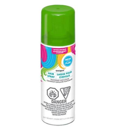 Green Neon Hair Spray - Perfect for Your Bold Standout Look & Special Events - 3.17 fl oz (1 Pc) Green 4.5 Fl Oz (Pack of 1)