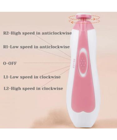 PandaEar Electric Baby Nail Trimmer Kit with 6 Replacement Pads - Pink - Buy Online on GoSupps.com