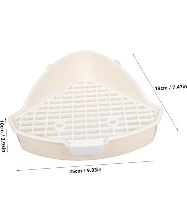 BESPORTBLE Rabbit Triangle Toilet Small Animal Potty Rat Litter Guinea Pig Potty Pet Cage Abs White 25.00X19.00X10.00CM White - Buy Online on GoSupps.com