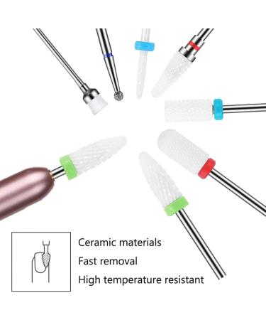YHTSPORT 8Pcs Ceramic Nail Drill Bits - Nail Removal for Acrylic & Gel Nails - Cuticle Scissors & Curved Nail Bits for Electric Nail Files - Buy Online on GoSupps.com