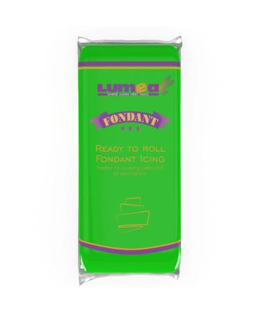Dekozauber24 Premium Fondant 1kg 17 colours soft and flexible roll fondant cake decoration (green)