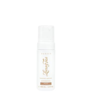 Loving Tan Purest Tanning Mousse NEW Medium - Sunless Tanner Made From 97% Certified Organic & Naturally Derived Ingredients - Up to 5+ Self Tan Applications Cruelty Free Vegan Friendly - 3.3 Fl Oz