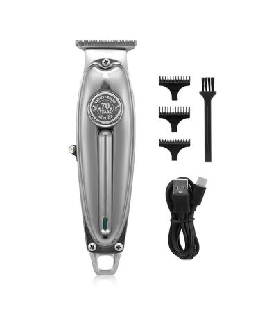 Hair Clippers Hair Cutting Tool Full Metal Professional Hair Clipper For Men Beard Trimmer Hair Trimmer Hair Clipper (Color : Silver)