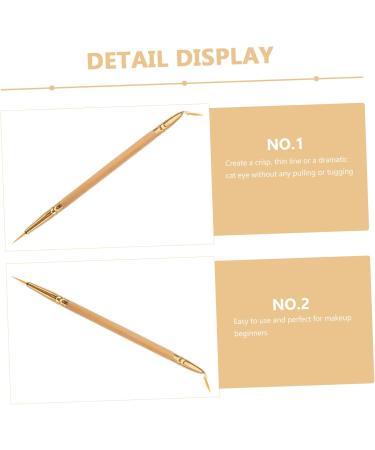 FOMIYES 2 Pcs Eyeliner Straight Bent Angled Brush Bamboo Brush Cosmetic Make up mediumx2pcs As Shownx2pcs - Buy Online on GoSupps.com