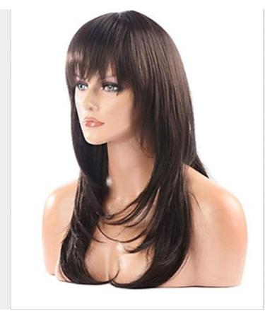 Baju Na Wifi S a Wig Wigs with Bangs Long Water Wave Synthetic Wigs for Women African American Can Be Cosplay Heat Resistant Hair Long Straight Hair