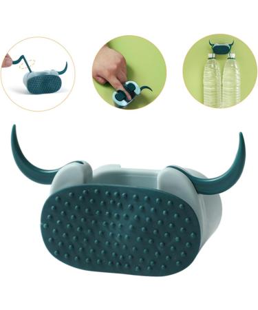 Housoutil 4-Piece Hook Set - Punch-Free Mop & Broom Holder | Best Mop Organizer Clamp | No Drill Tool Hangers | 12x7.5cm Blue - Buy Online on GoSupps.com