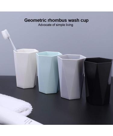 Allinbuy Anti-Slip Toothbrush Cup Holder for Couples - Black Plastic Bathroom Tooth Bowl - Buy Online on GoSupps.com