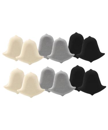 6 Pairs Forefoot Half Size Pad Sneaker Insoles Non Slip Shoe Pads Self-Adhesive Heel Cushions Reusable Cushions Womens Heels Comfort Heels Daily Heel Pads Comfort Heal Grips Soft