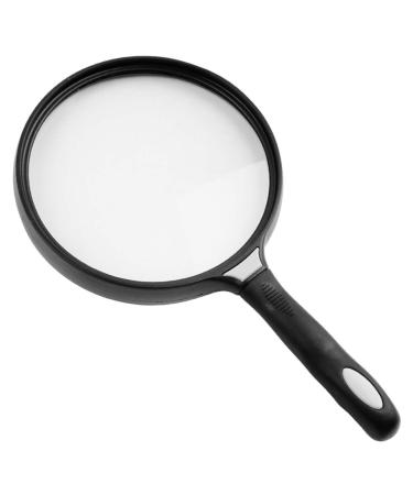 130mm Large Lens Handheld Magnifier 2.5X Reading Newspaper Map Magnifying Glass Ergonomic Handle Loupe Small Gift