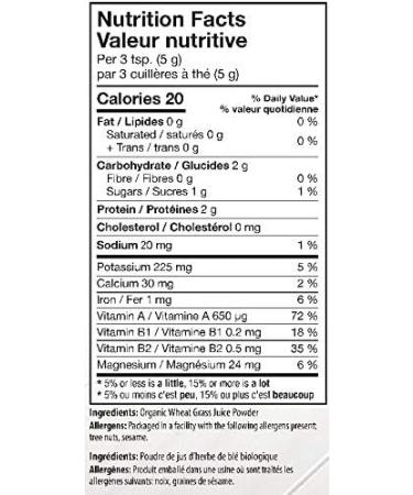Organic Traditions Wheat Grass Juice Powder 5.3 oz - Pure Superfood Supplement - Buy Online on GoSupps.com
