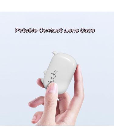 Cute Cat Contact Lens Case Box with Mirror | Portable Travel Kit with Tweezers | Ideal for Home & Office - International Shipping Available - Buy Online on GoSupps.com