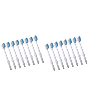 Minkissy 16 STK brush heads for water toothpick toothbrushes electrically interchangeable head upring oral tooth hygiene replacement brush heads brush heads for oral shower