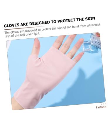 minkissy 3 Pairs Ice Silk Nail Gloves nail salon gloves anti-uv fingerless gloves anti gloves nail molding gel UV nail gloves UV gloves for gel manicures breathable Miss Nail supplies Nylon - Buy Online on GoSupps.com