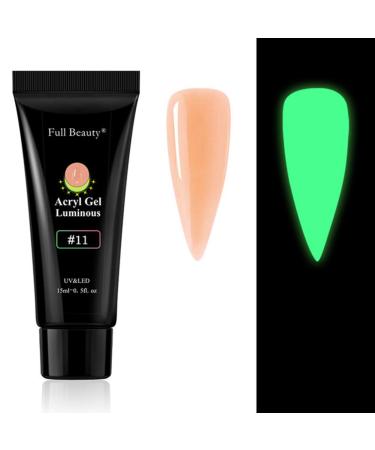 Poly nail gel bright nail gel nail gel anself builder nail extension luminous gel nail gel nail gel at night sparkle style gel nail extension for technician starter diy salon art nails 15ml j color 11