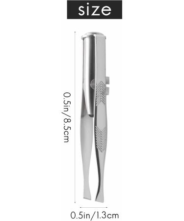 Stainless Steel Eyelashes Eyebrow Tweezer + LED Light - Buy Online on GoSupps.com