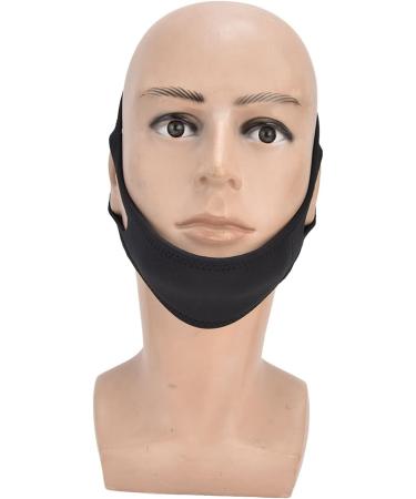 Adjustable Breathable Nylon Chin Strap for Snoring - Universal Fit for Men & Women - Black - Buy Online on GoSupps.com