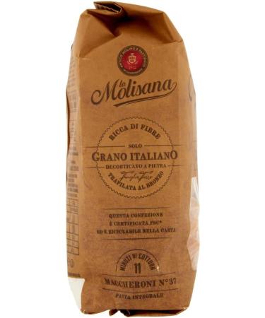  Italian Gourmet E.R. La Molisana Pasta Integrale Maccheroni No. 37 Whole Grain Pasta 100% Italian Wheat Bronze Paste 500g + Italian Gourmet Polpa di Pomodoro 400g - Buy Online on GoSupps.com