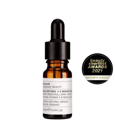 Evolve Organic Beauty - Natural Bio-Retinol + C Skin Booster | Vegan Clean Beauty | Small-Batch | 0.24 fl oz | Shop Now for Best Results - Buy Online on GoSupps.com