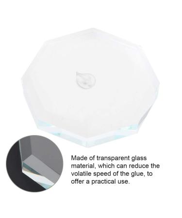 Premium Glass Eyelash Palette & Holder | Reusable Lashes Crystal Tray for Extensions & Glue - Buy Online on GoSupps.com