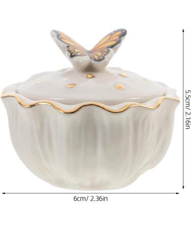 TOVINANNA Nail Dappen Dish Butterfly Ceramic Nail Cup Acrylic Liquid Powder Container Holder with Lid Ceramic Cup Nail Liquid Bowl - Buy Online on GoSupps.com