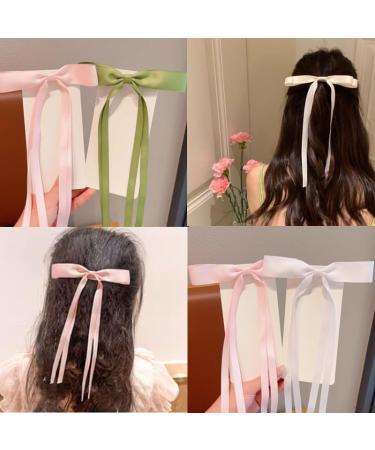 XUHENGXINX Cute Bow Hair Clips Set of 4 | Hair Accessories | Suitable for Women and Girls | Pink/White/Black/Green | Secure & Comfortable - Buy Online on GoSupps.com