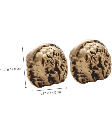 Beaupretty Chinese Medicine Brass Balls | Hand Exercise & Decorative Walnut Design | Power Balance Enhancement - Buy Online on GoSupps.com