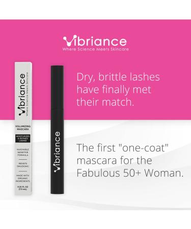 Vibriance Volumizing Mascara - Lift, Lengthen, and Moisturize | Easy Application, No Clumps, No Smudges | Water-Based Organic Ingredients | Black Mascara - Buy Online on GoSupps.com