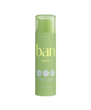 Ban Private Parts Deodorizing Lotion Aluminum Free Baking Soda Free Lotion to Powder Odor Eliminating 1.5 Oz