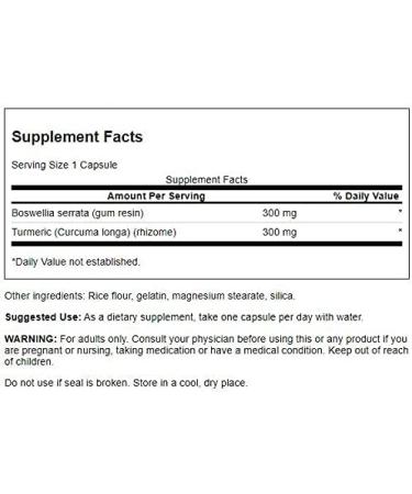 Swanson Full Spectrum Boswellia and Curcumin 60 Capsules - Joint Support Supplement - Buy Online on GoSupps.com