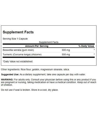Swanson Boswellia & Curcumin Wellness Formula (60 Capsules) - 2 Pack - Buy Online on GoSupps.com
