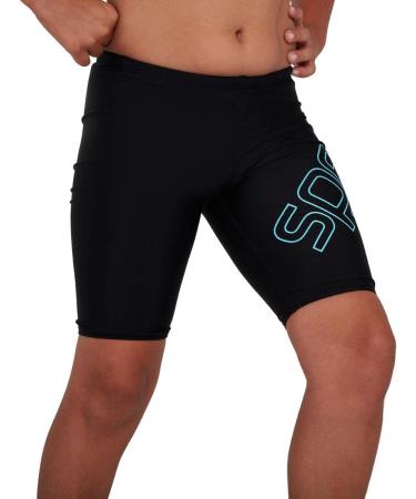 Speedo Boys Boom Logo Swim Shorts | 11-12 Years | Black/Light Adriatic - International Shipping Available - Buy Online on GoSupps.com