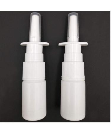 Pinicecore 10ml White Empty Plastic Nasal Spray Bottles - 2 Pack Refillable Pump Spray for Salt Water Wash - Buy Online on GoSupps.com