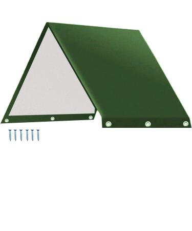 SEREBII Playground Replacement Canopy,52" x 89" Outdoor Swingset Shade Kids Playground Roof Canopy Waterproof Cover Replacement Tarp Sunshade UV Protection,Kids Playground Roof Canopy (DarkGreen)